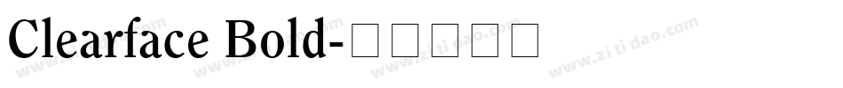 Clearface Bold字体转换
